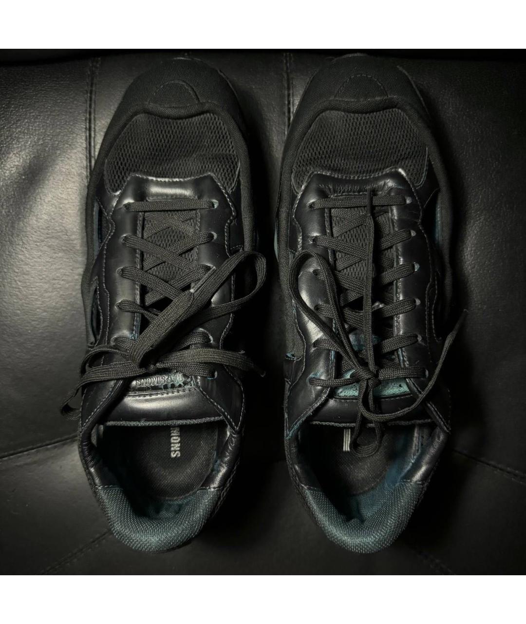 ADIDAS X RAF SIMONS Черные текстильные низкие кроссовки / кеды, фото 7