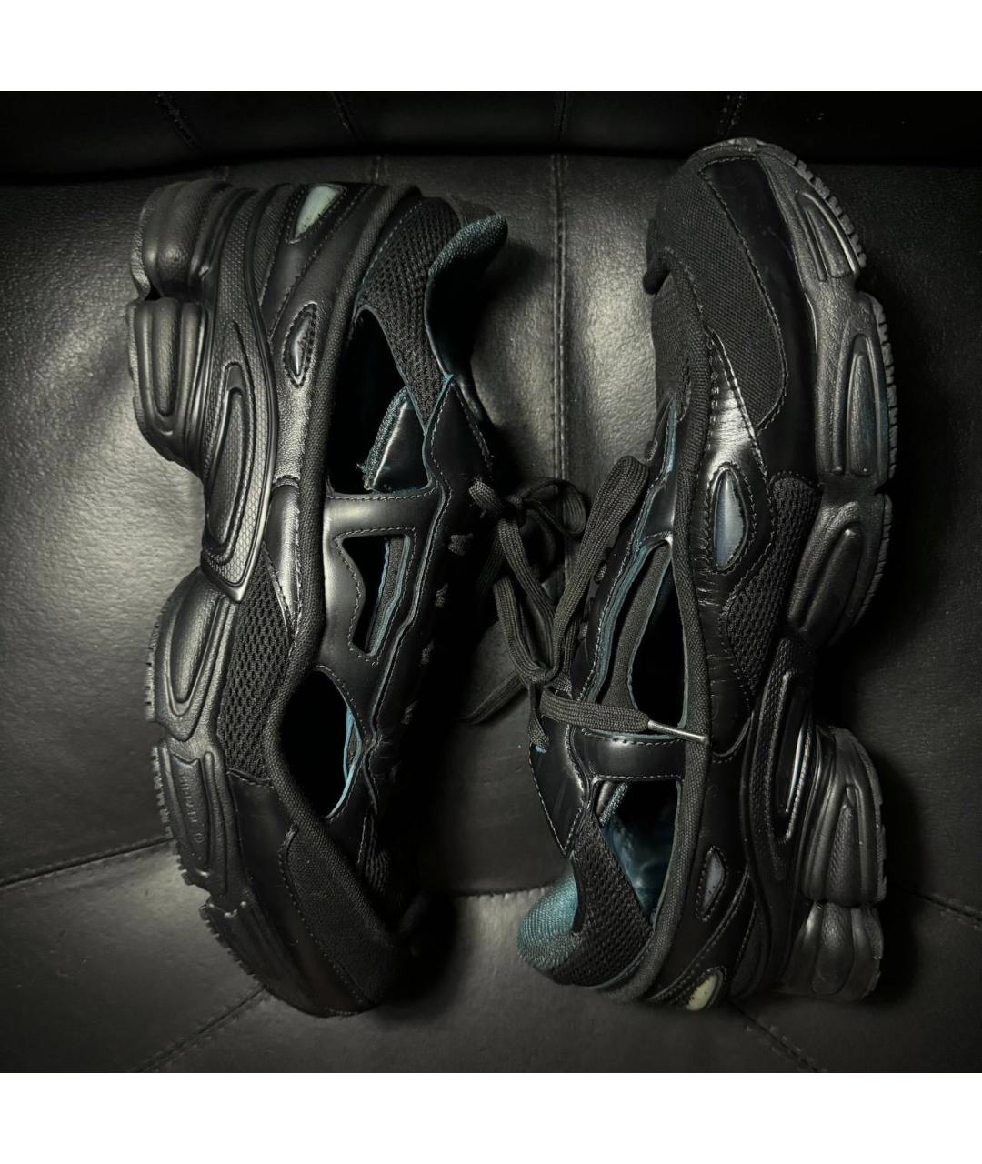 ADIDAS X RAF SIMONS Черные текстильные низкие кроссовки / кеды, фото 3