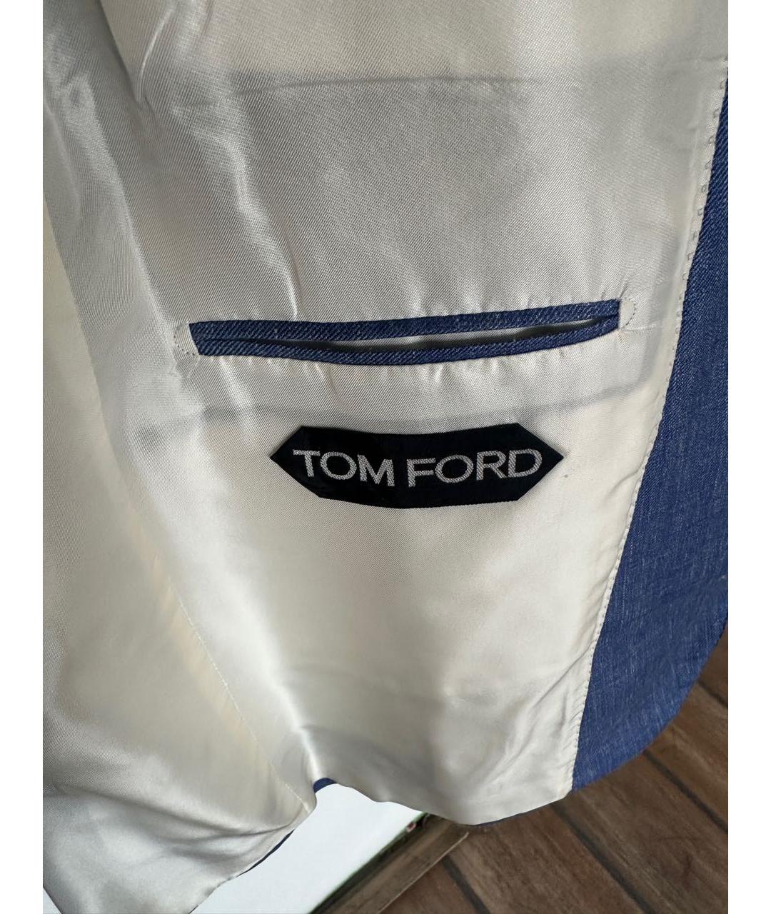TOM FORD Синий шерстяной пиджак, фото 8