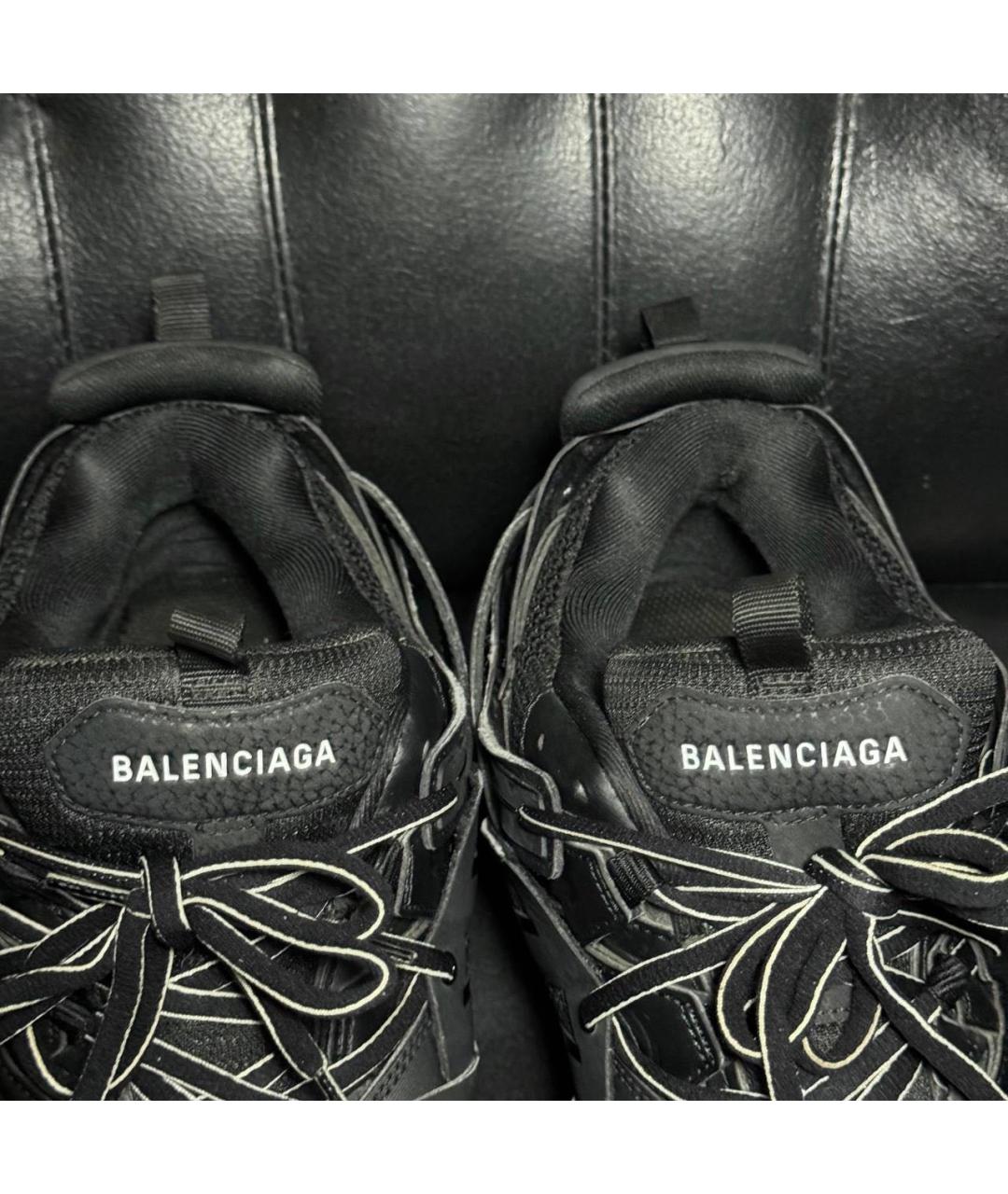 BALENCIAGA Черные текстильные низкие кроссовки / кеды, фото 7