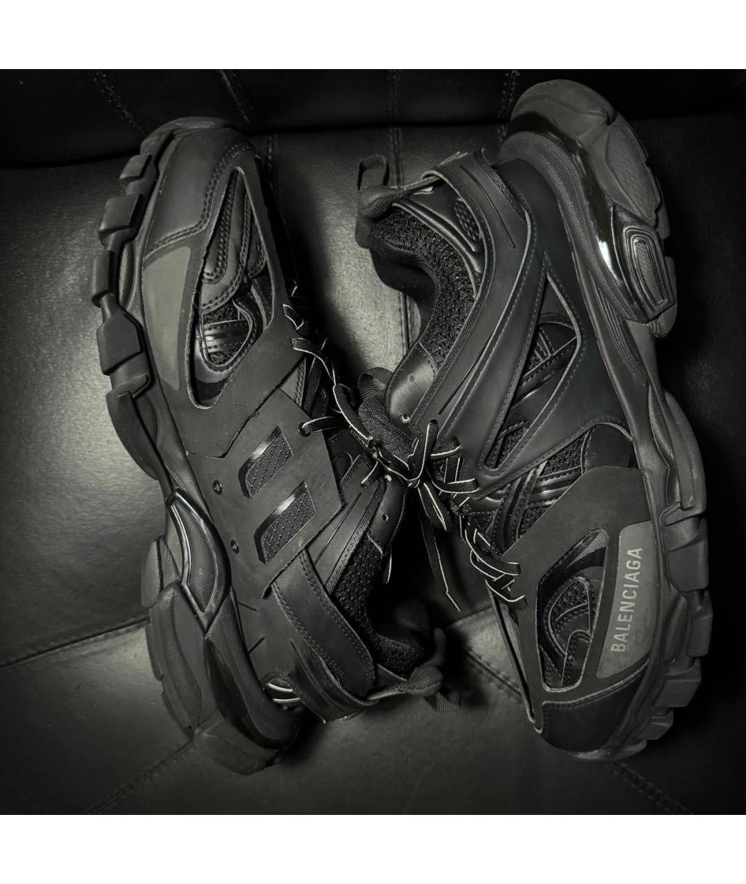 BALENCIAGA Черные текстильные низкие кроссовки / кеды, фото 4