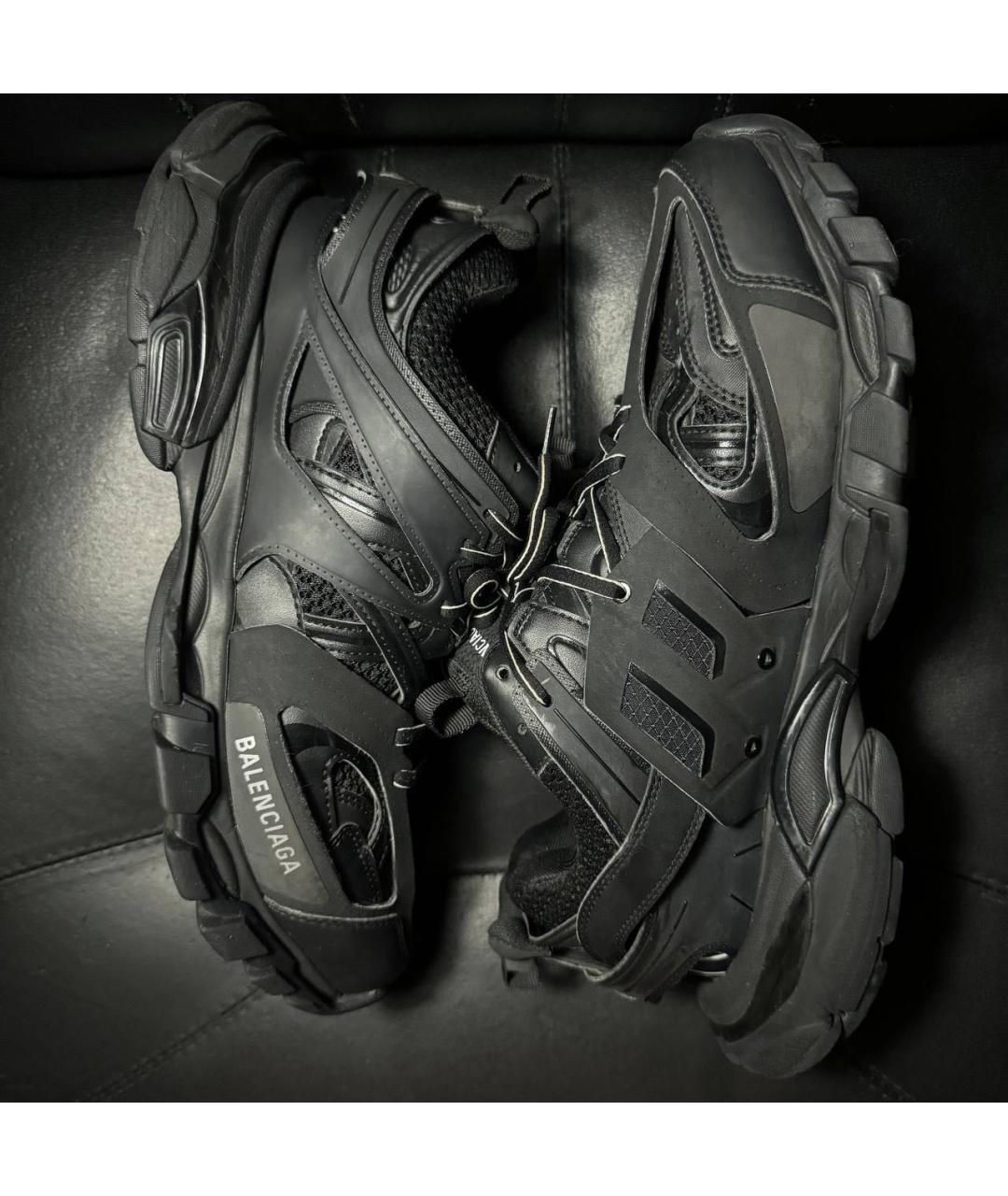 BALENCIAGA Черные текстильные низкие кроссовки / кеды, фото 3