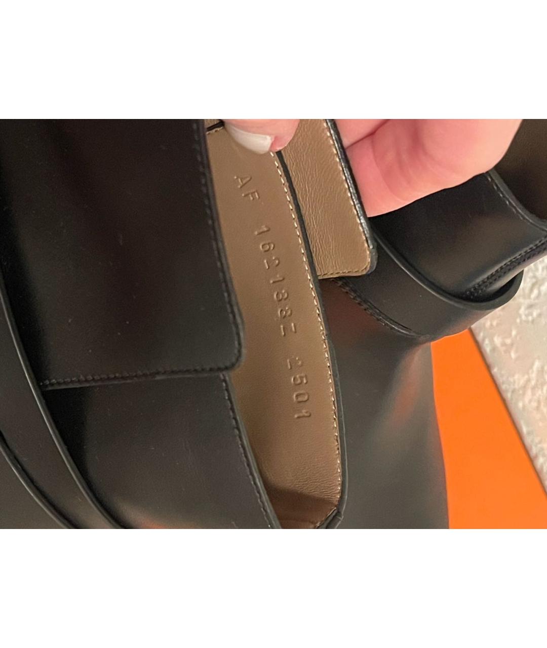 HERMES Черные кожаные ботинки, фото 3