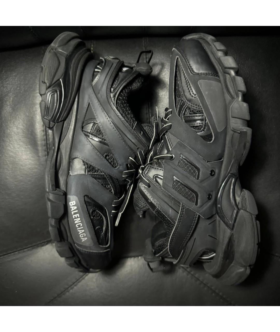 BALENCIAGA Черные текстильные низкие кроссовки / кеды, фото 3