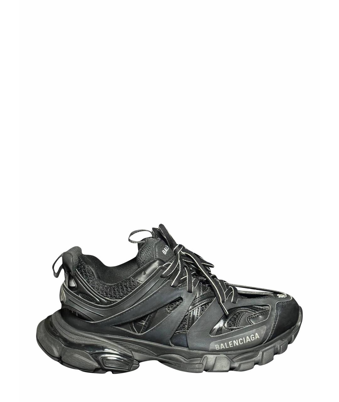 BALENCIAGA Черные текстильные низкие кроссовки / кеды, фото 1