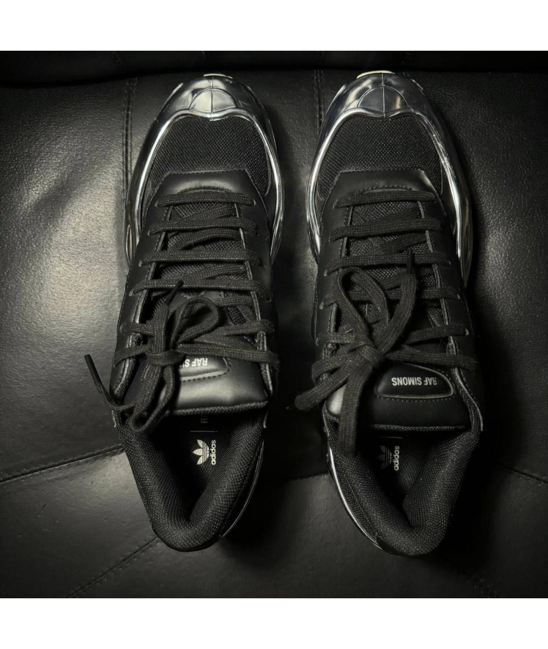 ADIDAS X RAF SIMONS Черные текстильные низкие кроссовки / кеды, фото 7