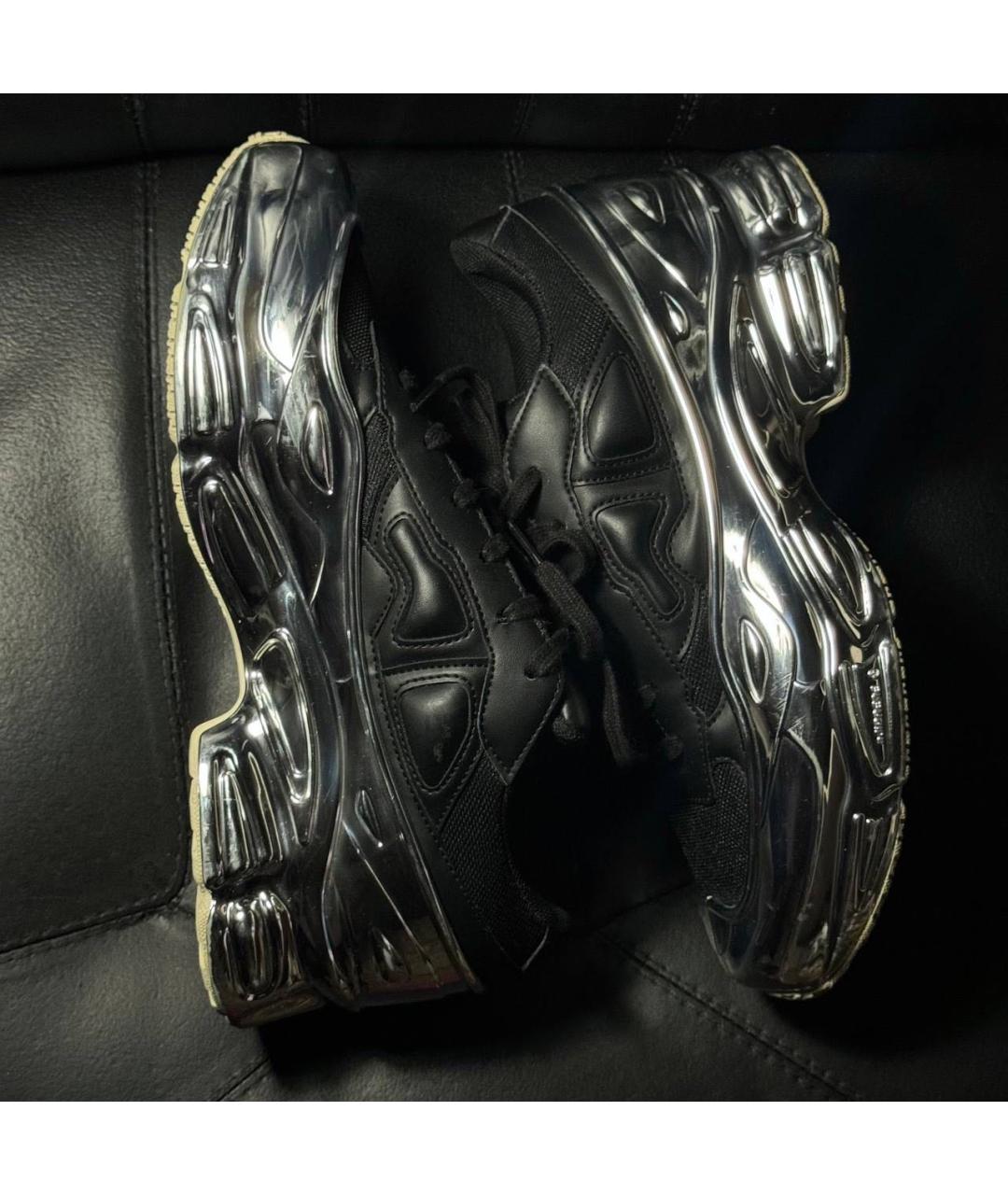 ADIDAS X RAF SIMONS Черные текстильные низкие кроссовки / кеды, фото 5