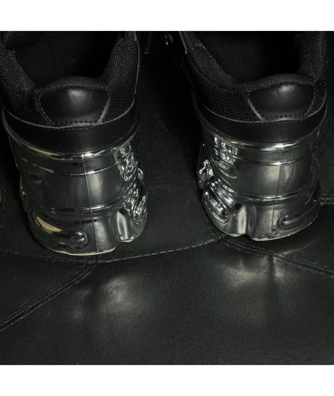 ADIDAS X RAF SIMONS Черные текстильные низкие кроссовки / кеды, фото 2