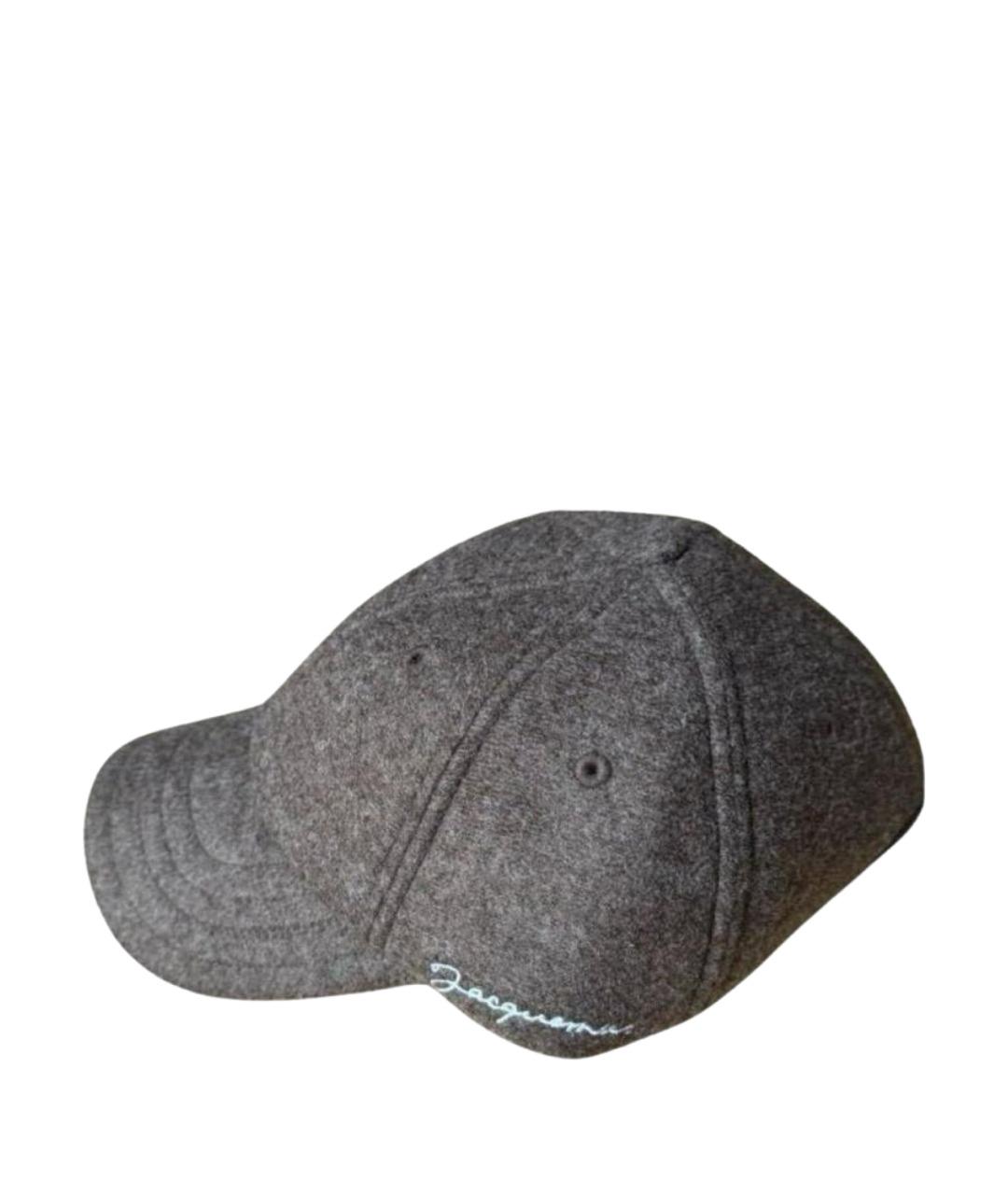 JACQUEMUS Коричневая шерстяная кепка, фото 1