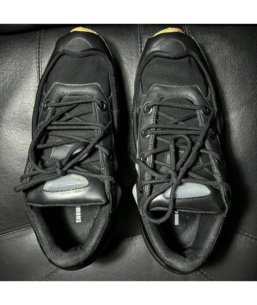 ADIDAS X RAF SIMONS Черные текстильные низкие кроссовки / кеды, фото 7