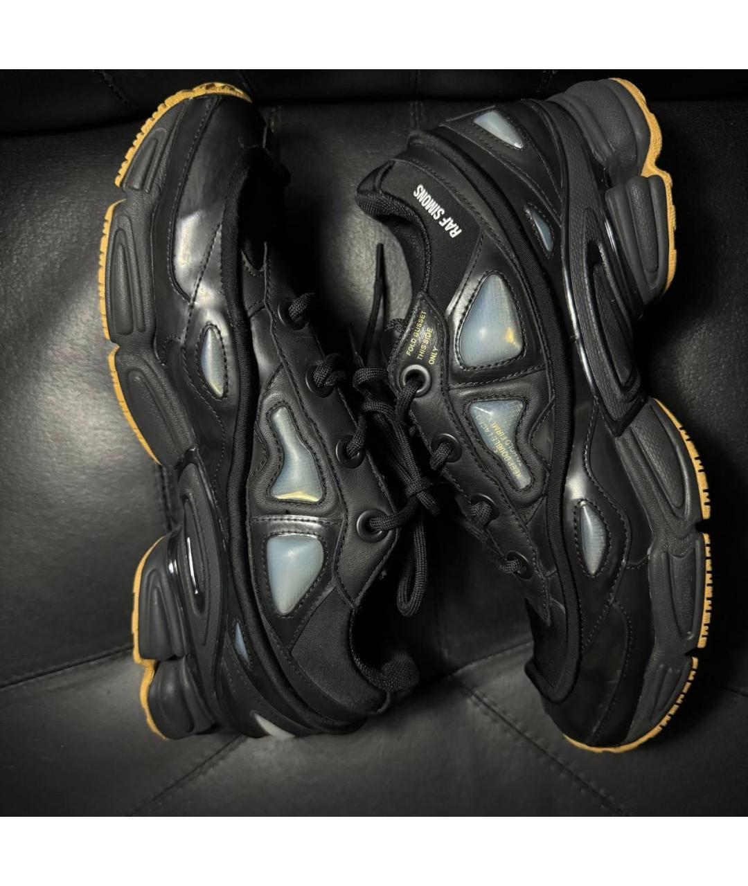 ADIDAS X RAF SIMONS Черные текстильные низкие кроссовки / кеды, фото 5