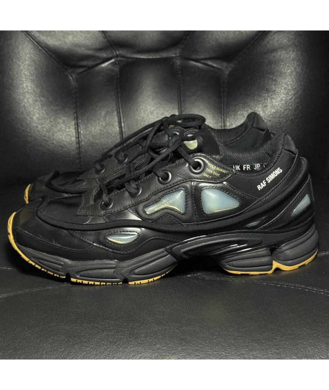 ADIDAS X RAF SIMONS Черные текстильные низкие кроссовки / кеды, фото 3