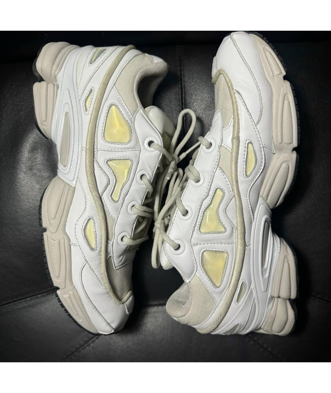 ADIDAS X RAF SIMONS Белые кожаные низкие кроссовки / кеды, фото 4