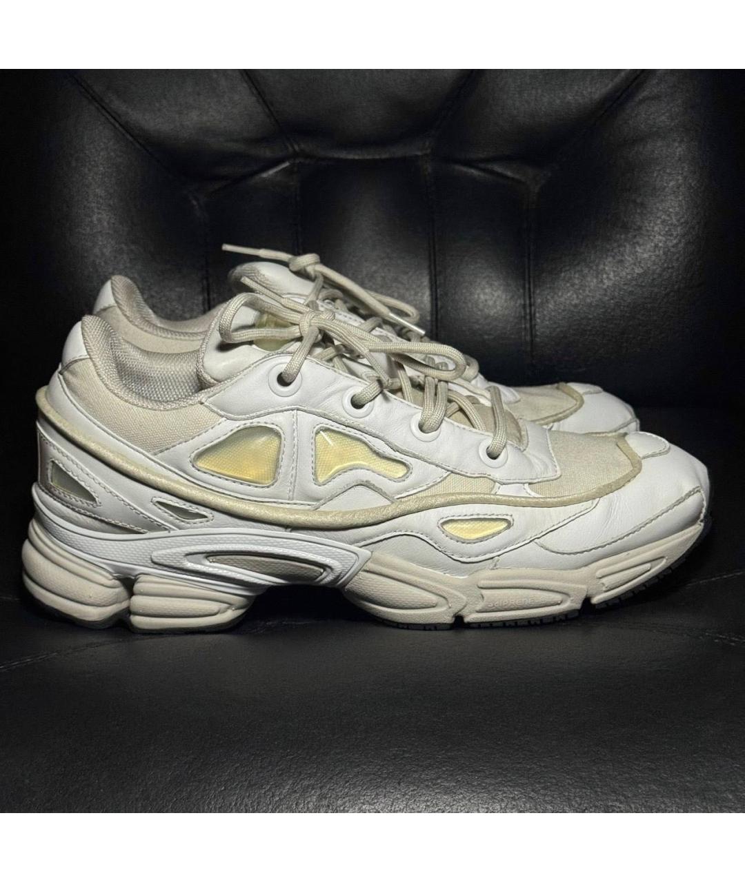 ADIDAS X RAF SIMONS Белые кожаные низкие кроссовки / кеды, фото 9