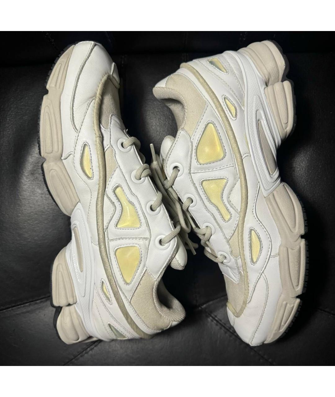 ADIDAS X RAF SIMONS Белые кожаные низкие кроссовки / кеды, фото 5