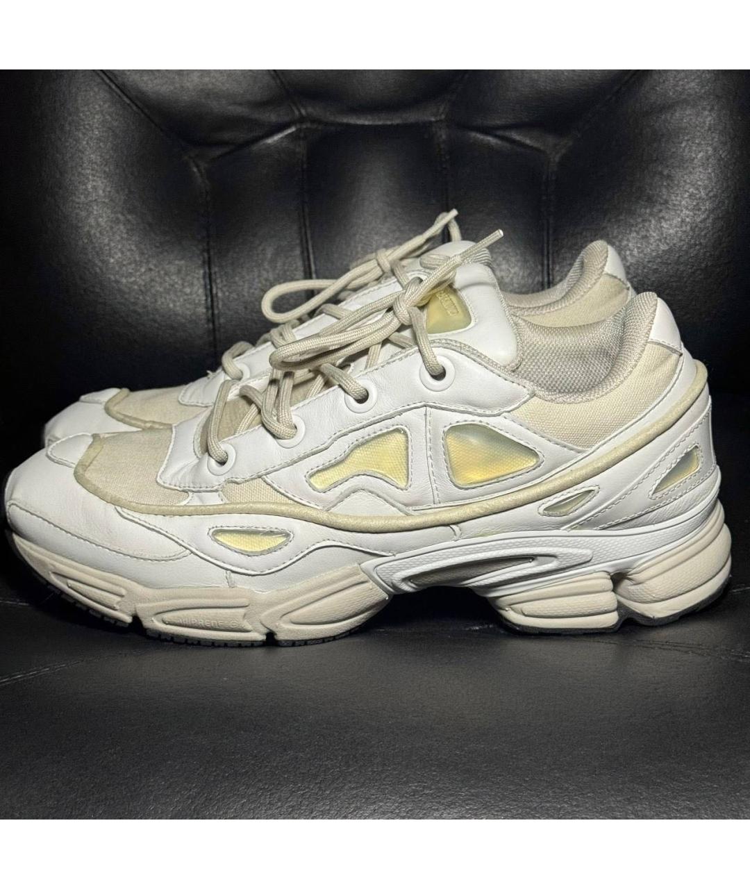 ADIDAS X RAF SIMONS Белые кожаные низкие кроссовки / кеды, фото 3