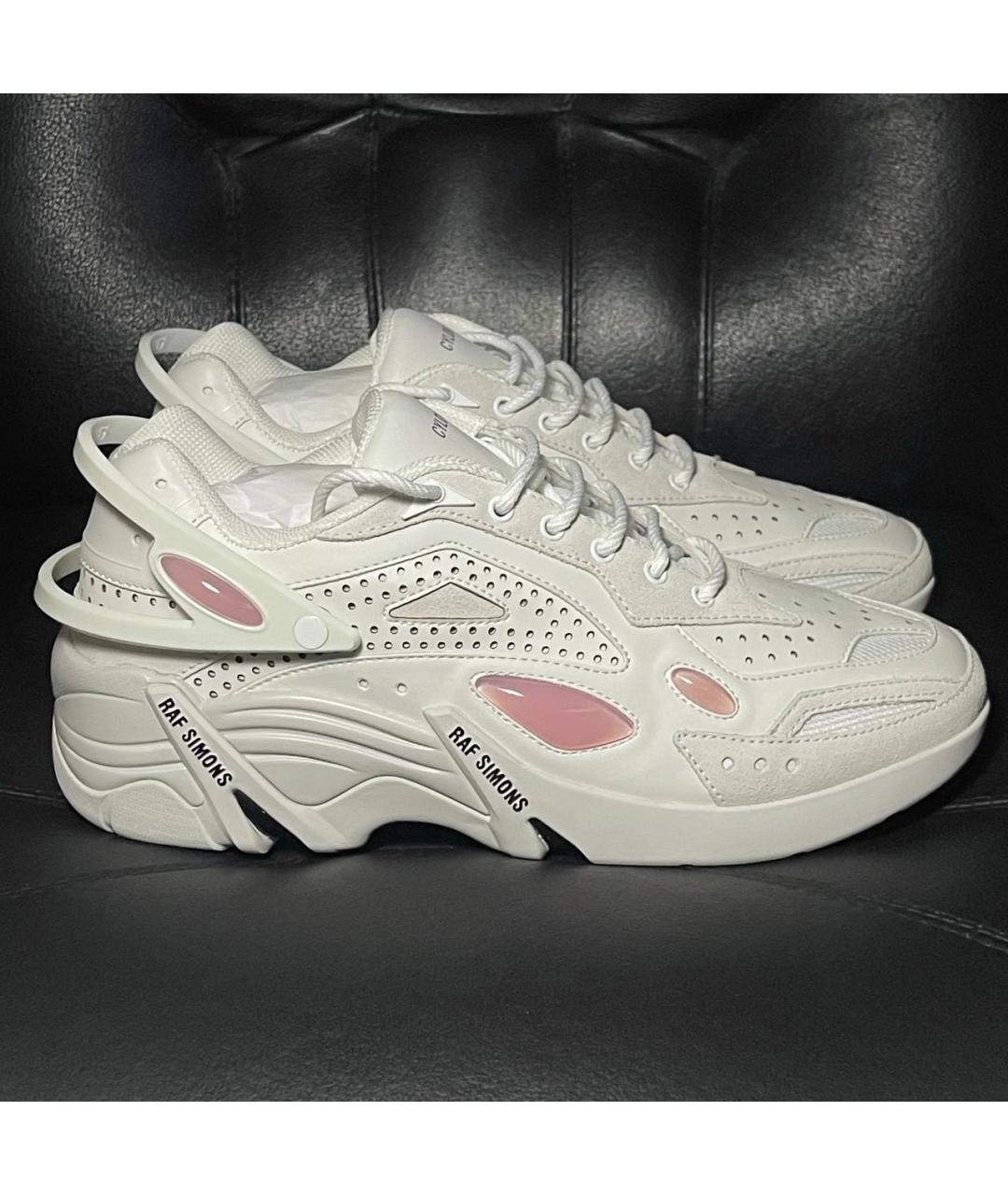 RAF SIMONS Белые текстильные низкие кроссовки / кеды, фото 8