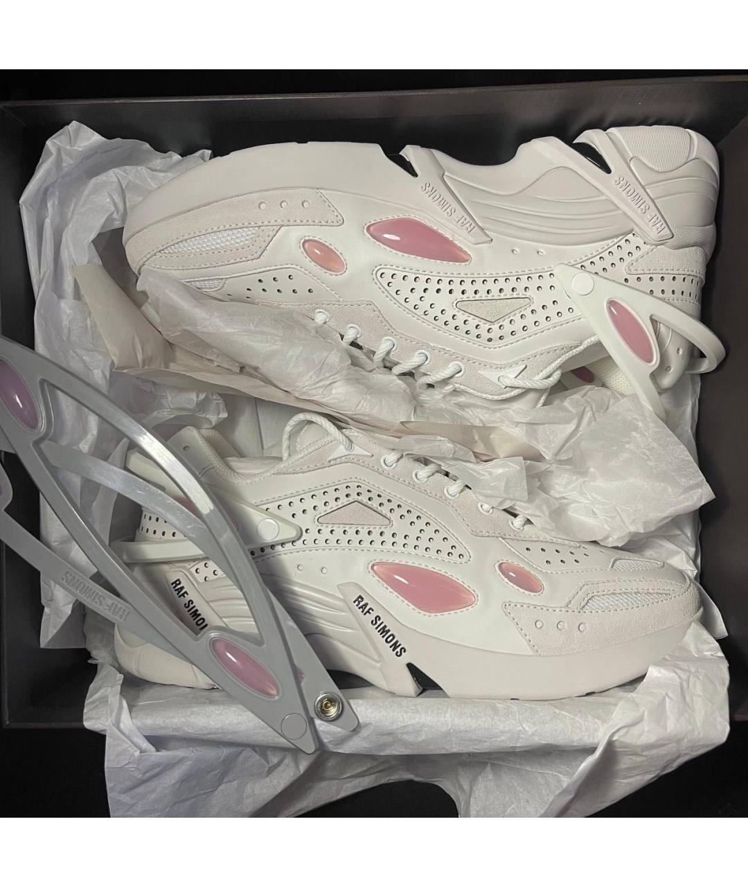 RAF SIMONS Белые текстильные низкие кроссовки / кеды, фото 6