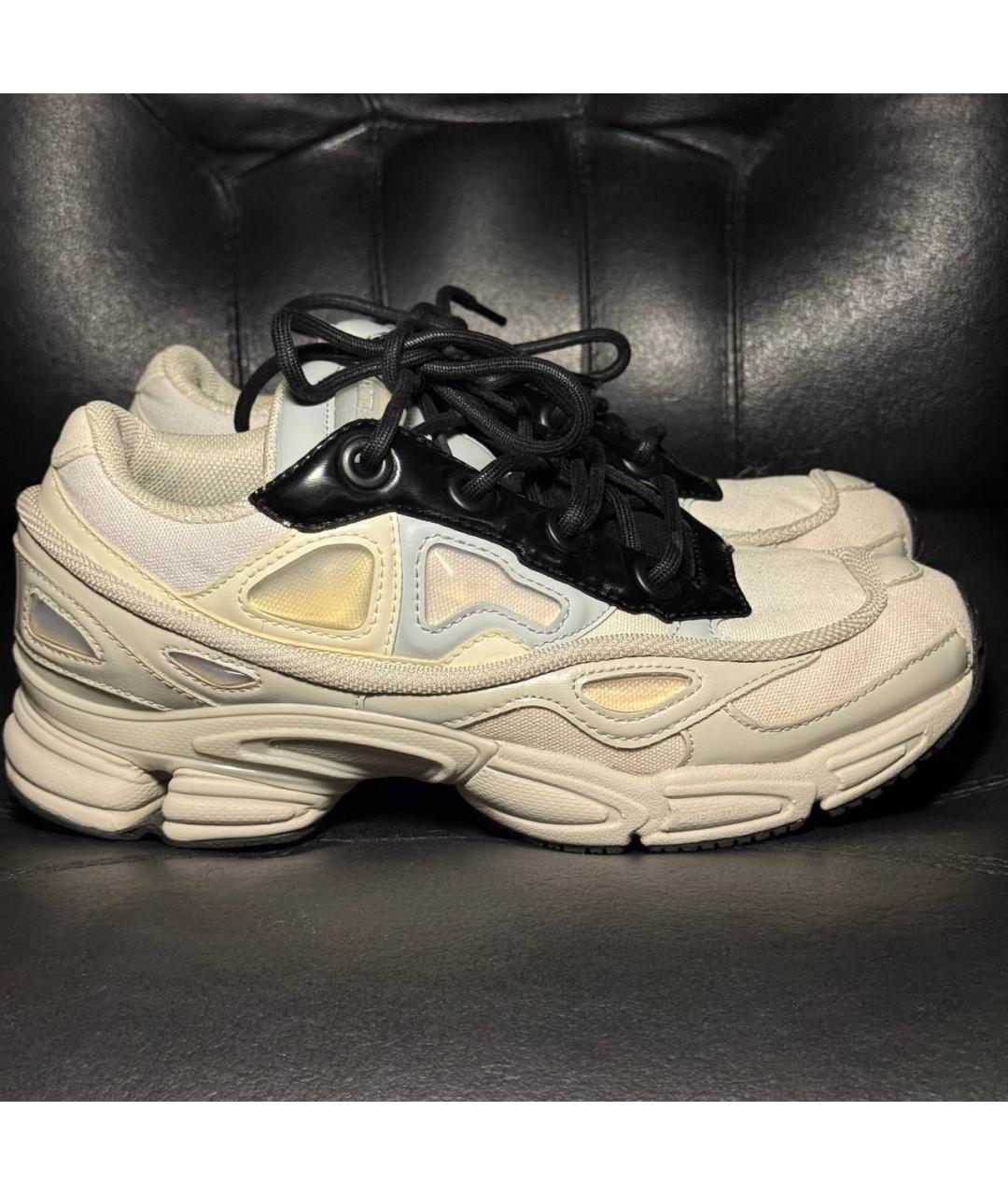 ADIDAS X RAF SIMONS Белые текстильные низкие кроссовки / кеды, фото 9