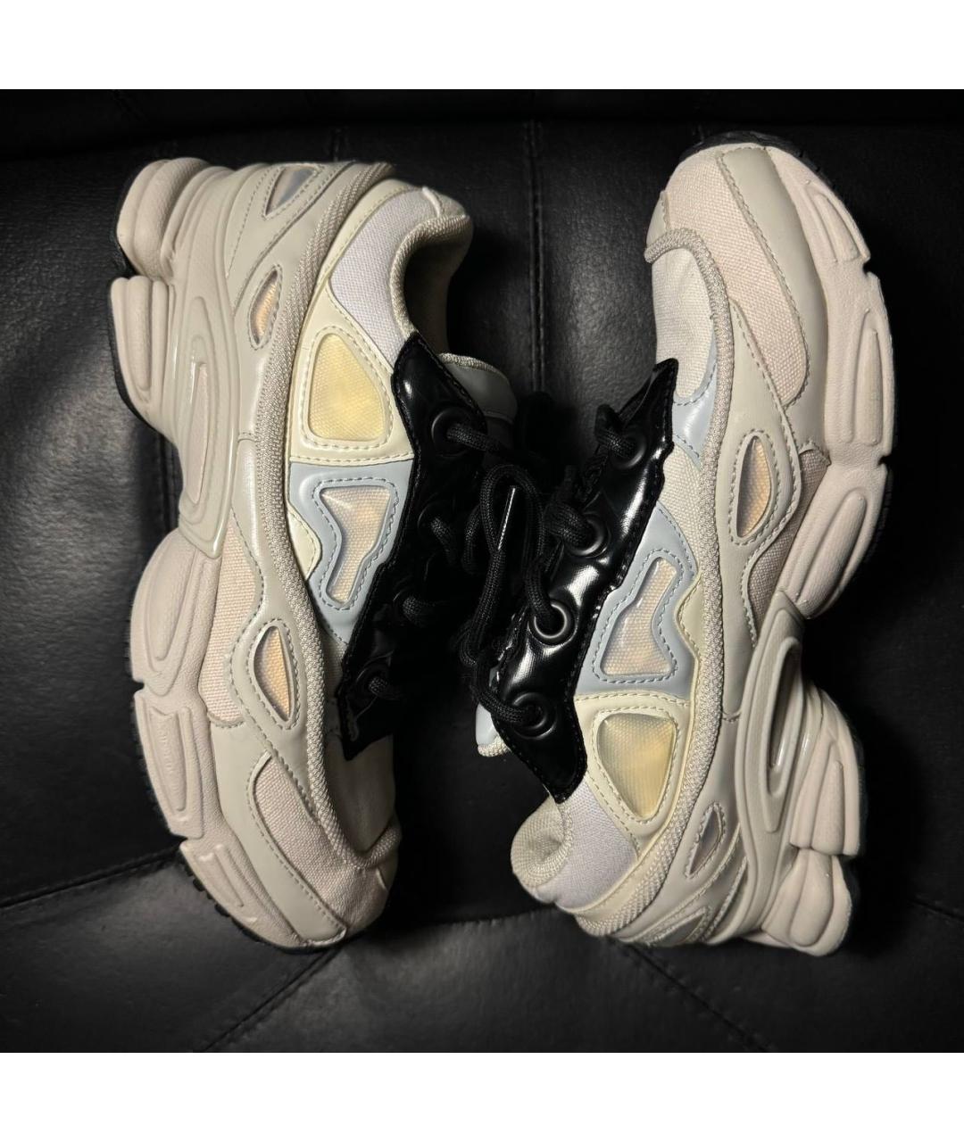 ADIDAS X RAF SIMONS Белые текстильные низкие кроссовки / кеды, фото 3