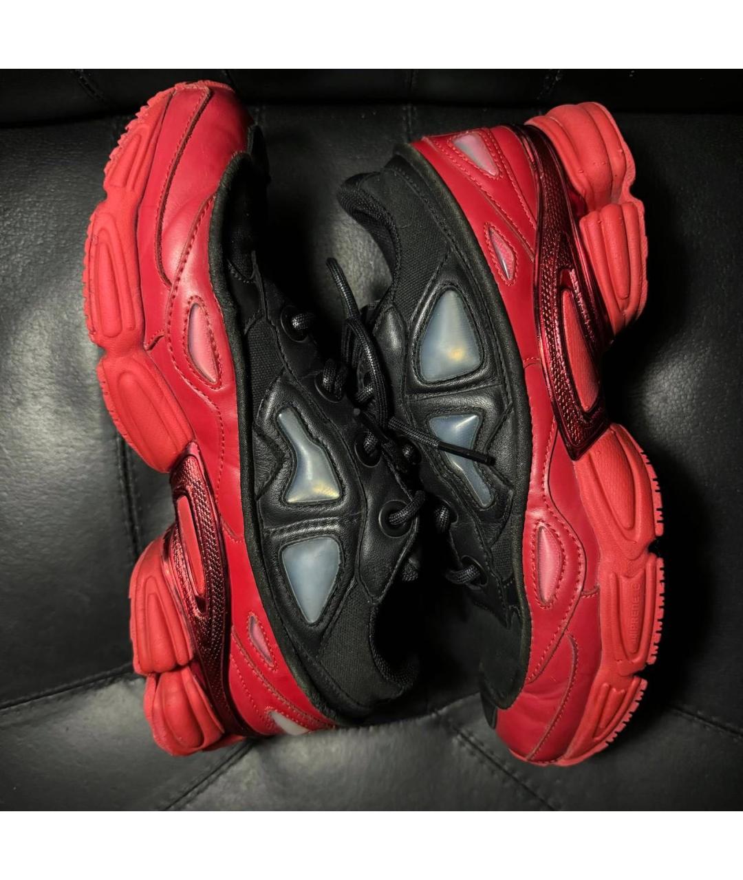 ADIDAS X RAF SIMONS Красные кожаные низкие кроссовки / кеды, фото 5