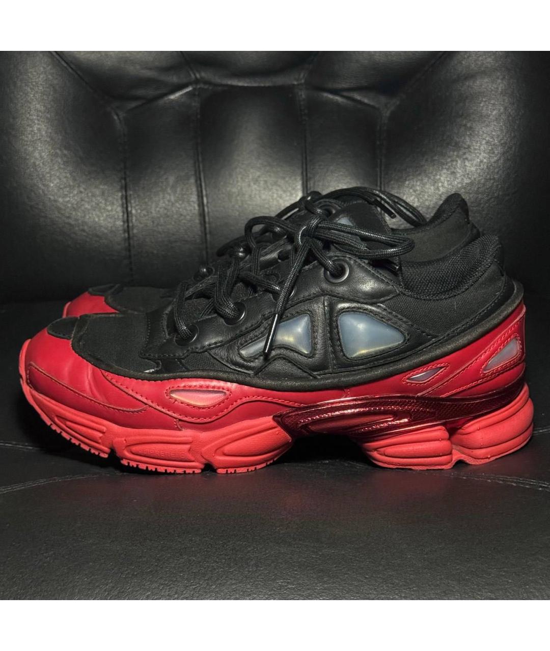 ADIDAS X RAF SIMONS Красные кожаные низкие кроссовки / кеды, фото 3