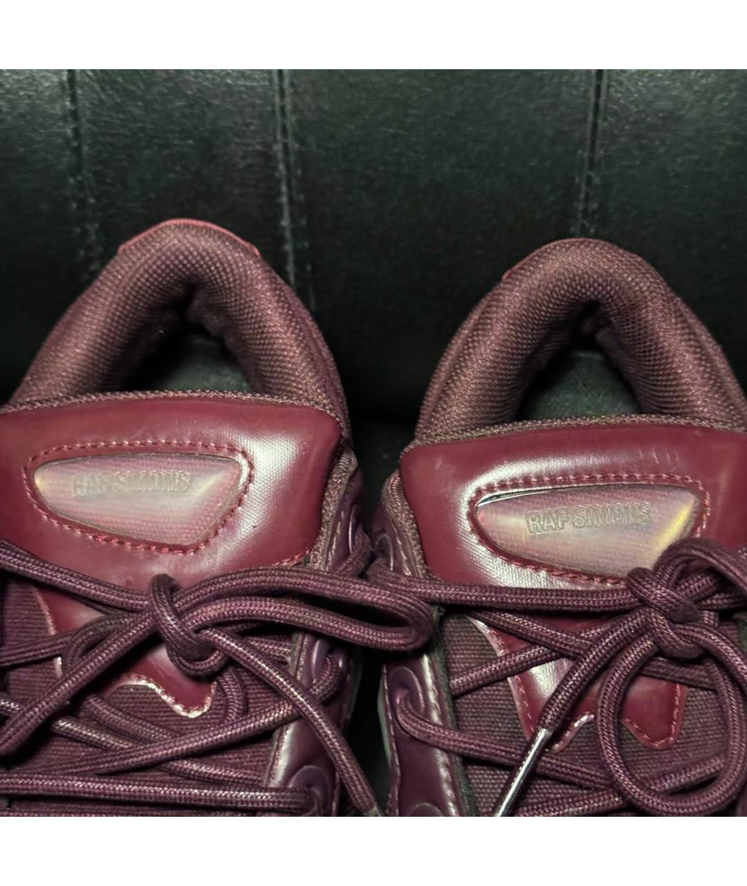 ADIDAS X RAF SIMONS Бордовые текстильные низкие кроссовки / кеды, фото 8