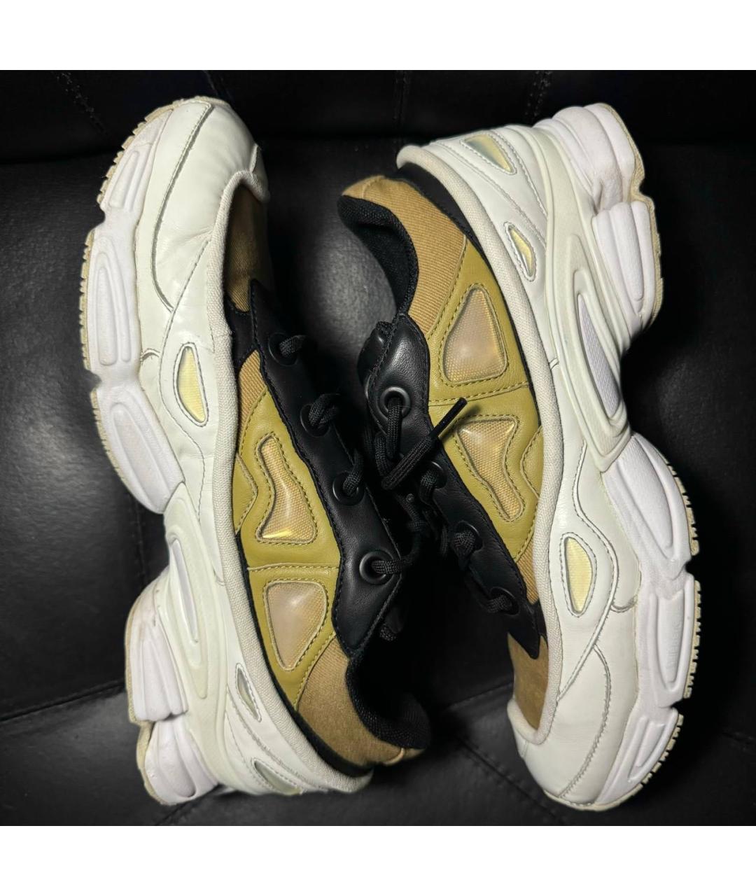 ADIDAS X RAF SIMONS Белые кожаные низкие кроссовки / кеды, фото 4