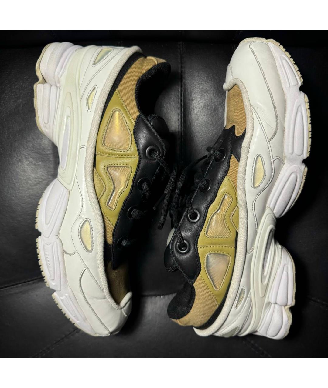 ADIDAS X RAF SIMONS Белые кожаные низкие кроссовки / кеды, фото 3