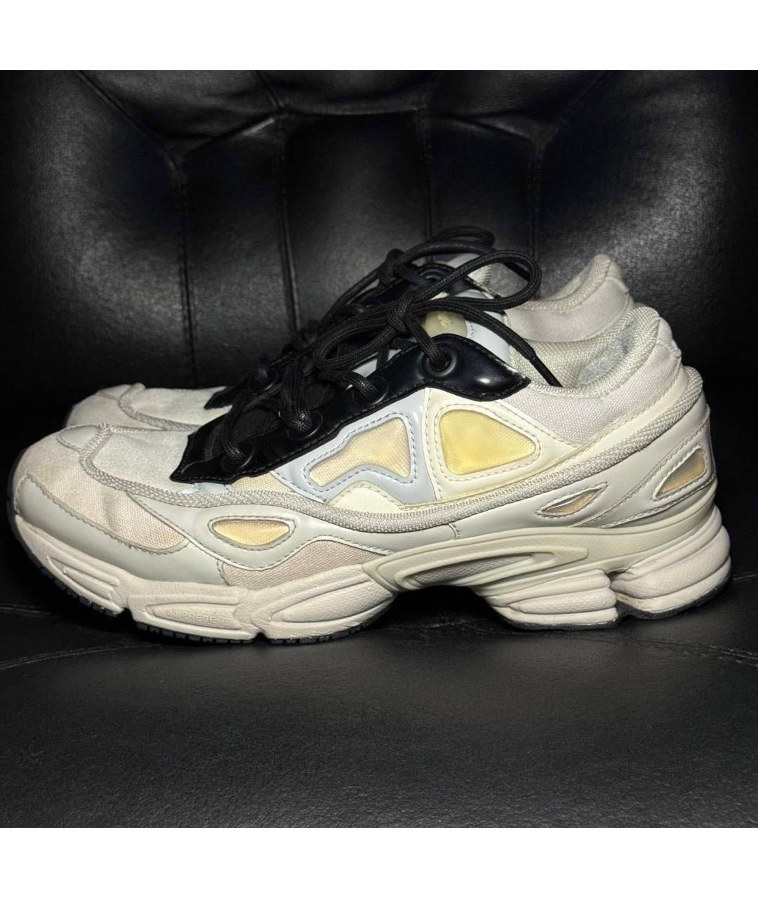 ADIDAS X RAF SIMONS Белые текстильные низкие кроссовки / кеды, фото 8