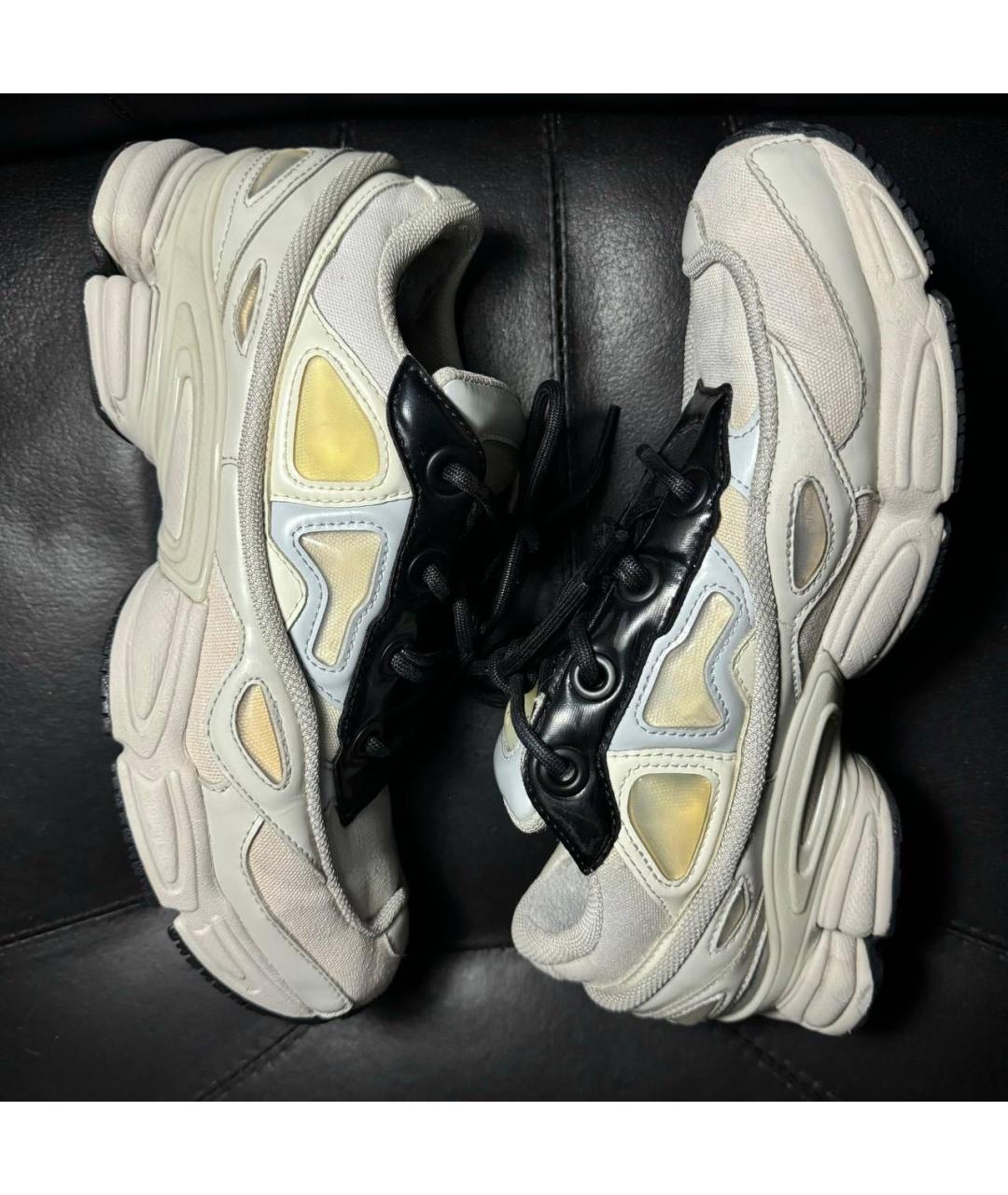 ADIDAS X RAF SIMONS Белые текстильные низкие кроссовки / кеды, фото 4