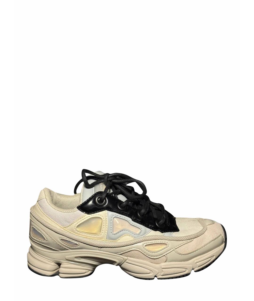 ADIDAS X RAF SIMONS Белые текстильные низкие кроссовки / кеды, фото 1