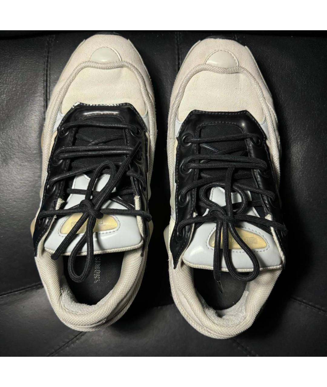 ADIDAS X RAF SIMONS Белые текстильные низкие кроссовки / кеды, фото 6