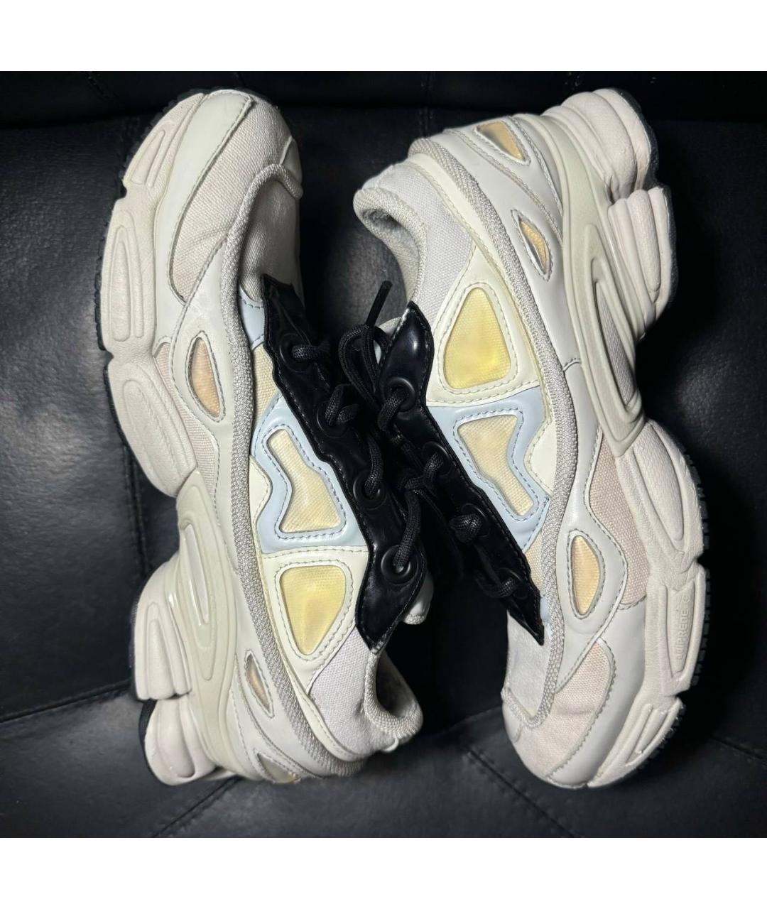 ADIDAS X RAF SIMONS Белые текстильные низкие кроссовки / кеды, фото 3