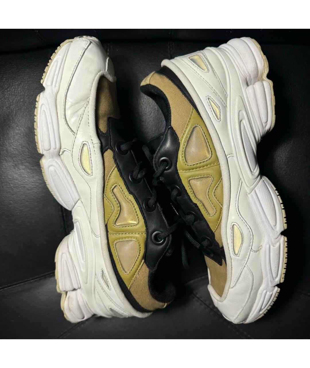 ADIDAS X RAF SIMONS Белые кожаные низкие кроссовки / кеды, фото 4