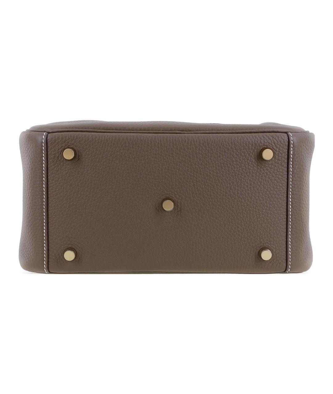 HERMES Коричневая кожаная сумка через плечо, фото 5