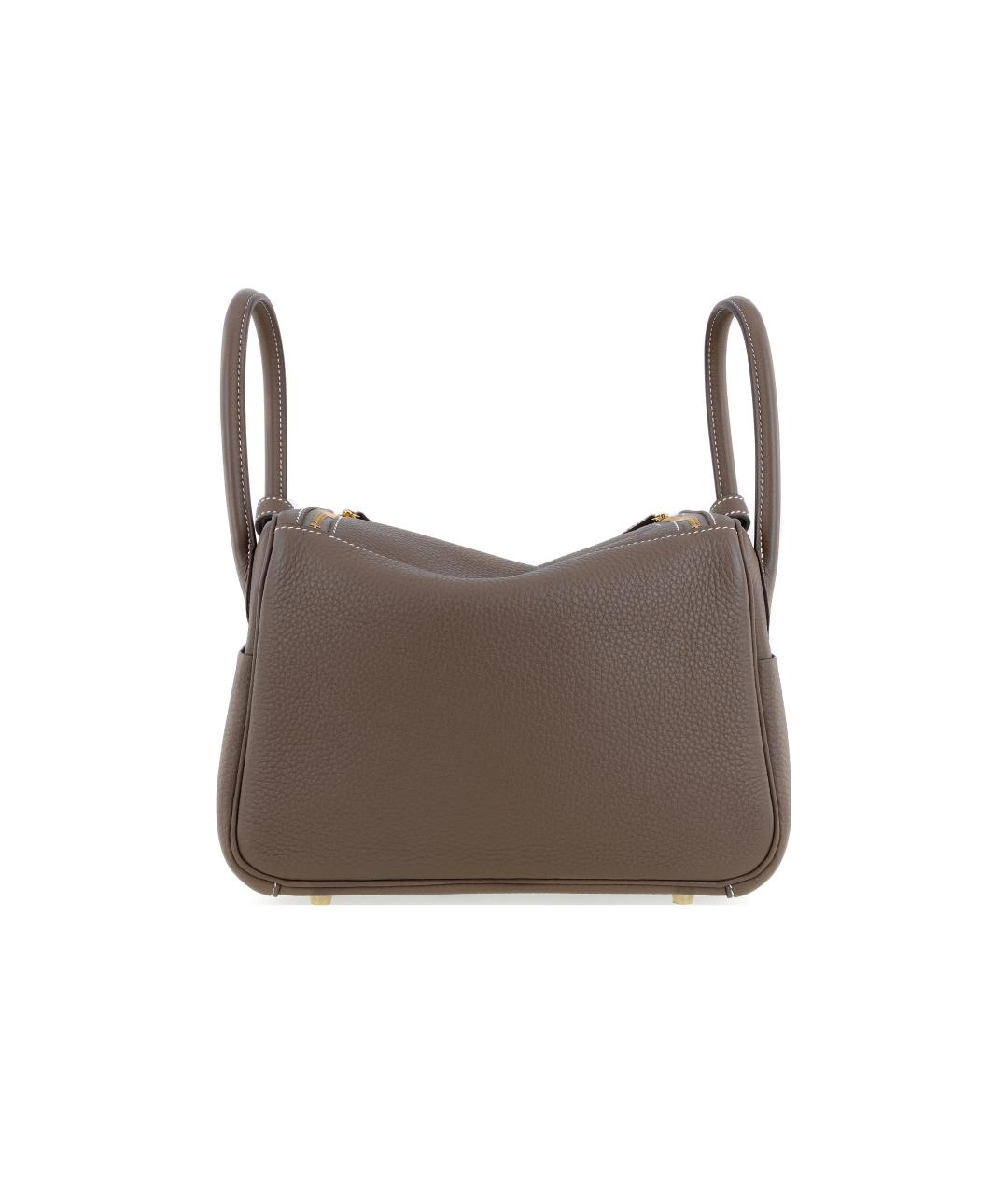 HERMES Коричневая кожаная сумка через плечо, фото 4