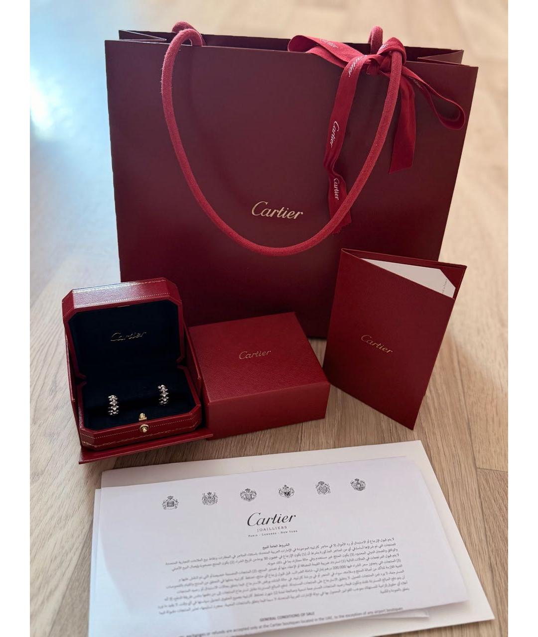 CARTIER Серебряные серьги из белого золота, фото 2