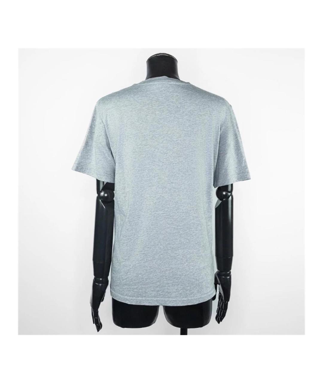 BALENCIAGA Серая хлопковая футболка, фото 2