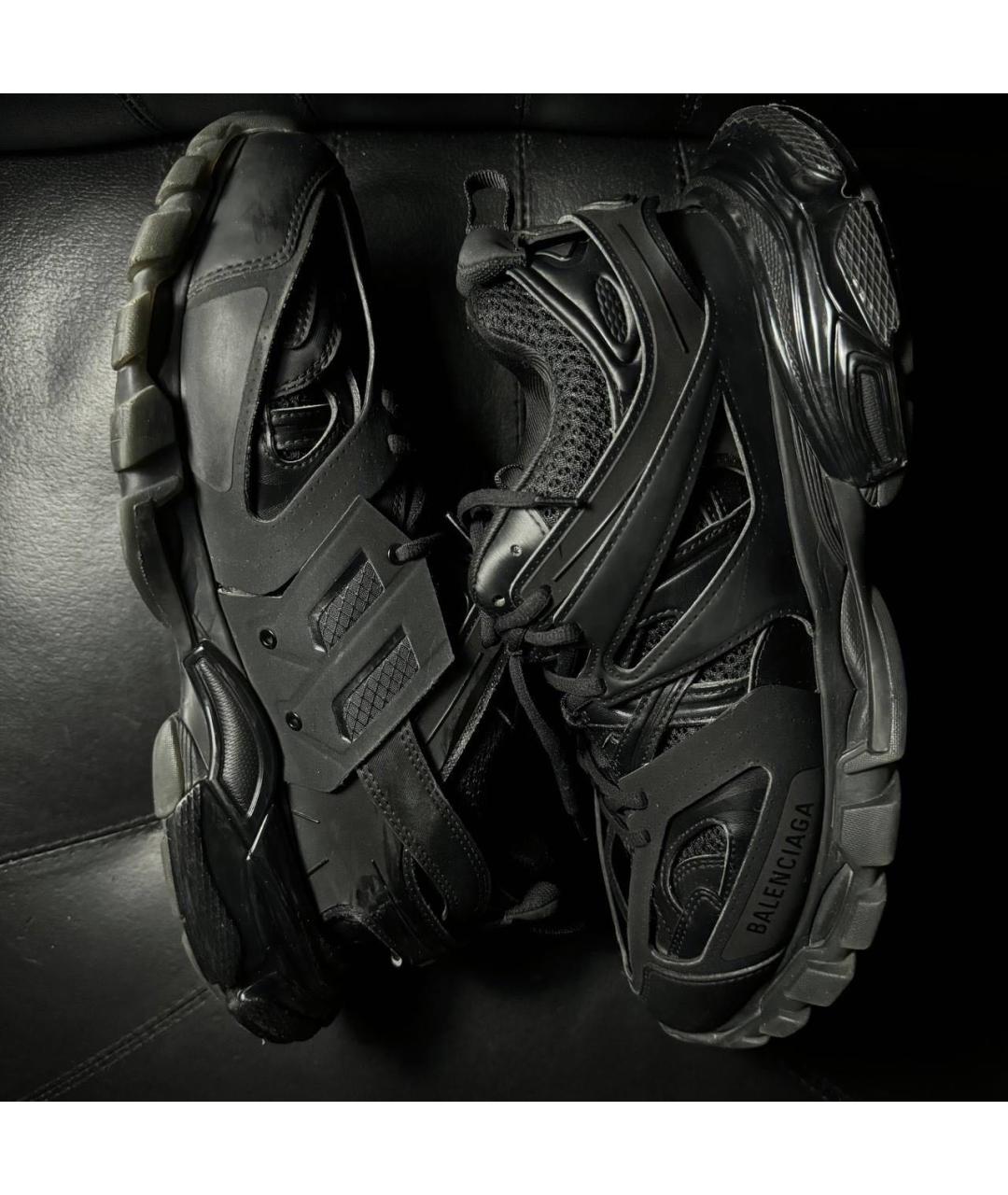 BALENCIAGA Черные текстильные низкие кроссовки / кеды, фото 4