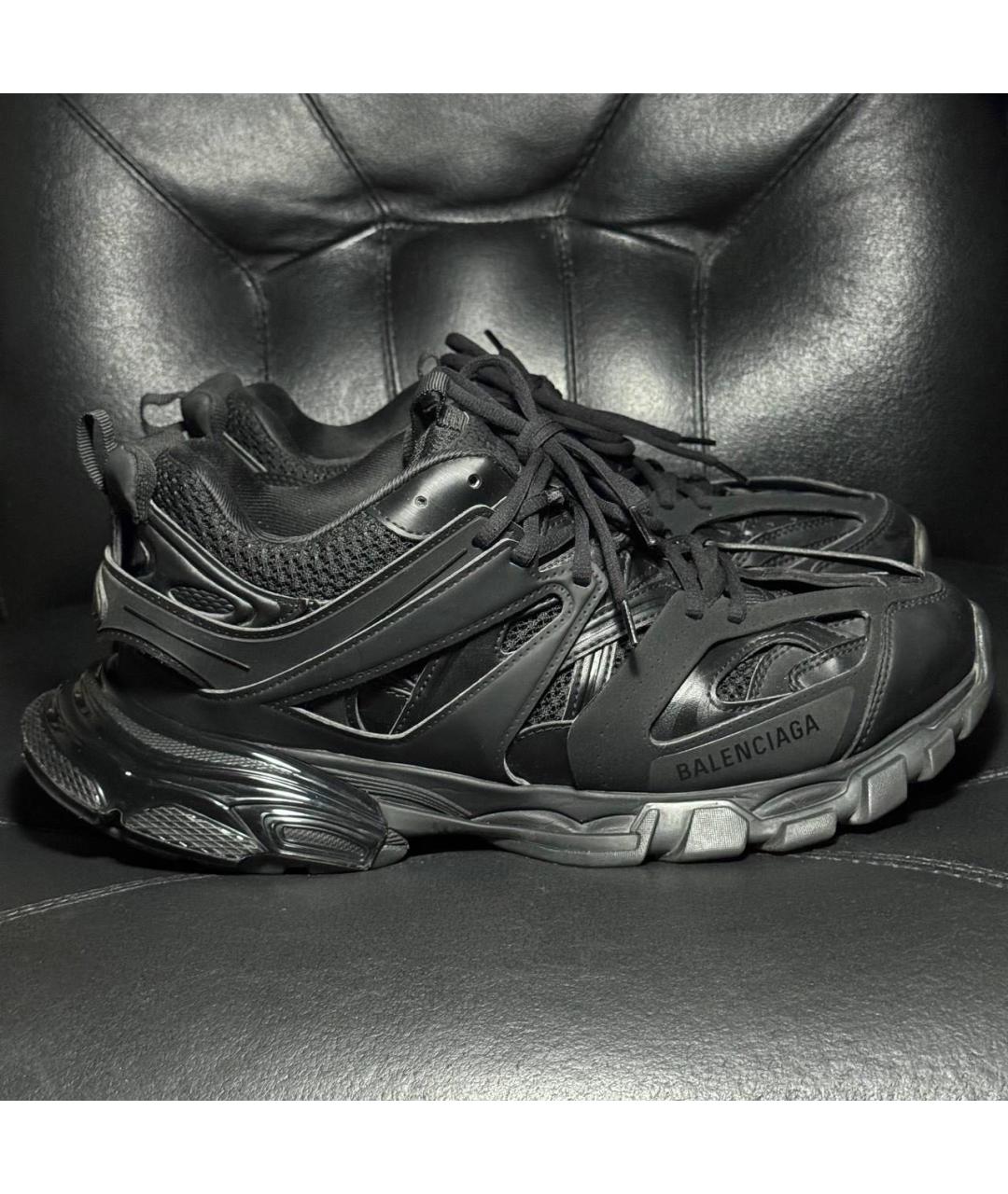BALENCIAGA Черные текстильные низкие кроссовки / кеды, фото 9