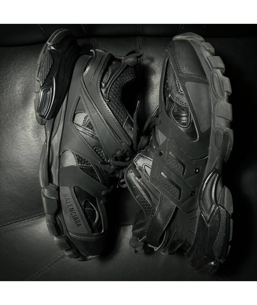 BALENCIAGA Черные текстильные низкие кроссовки / кеды, фото 3