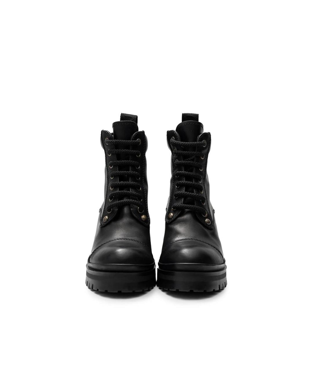 MIU MIU Черные кожаные ботильоны, фото 4