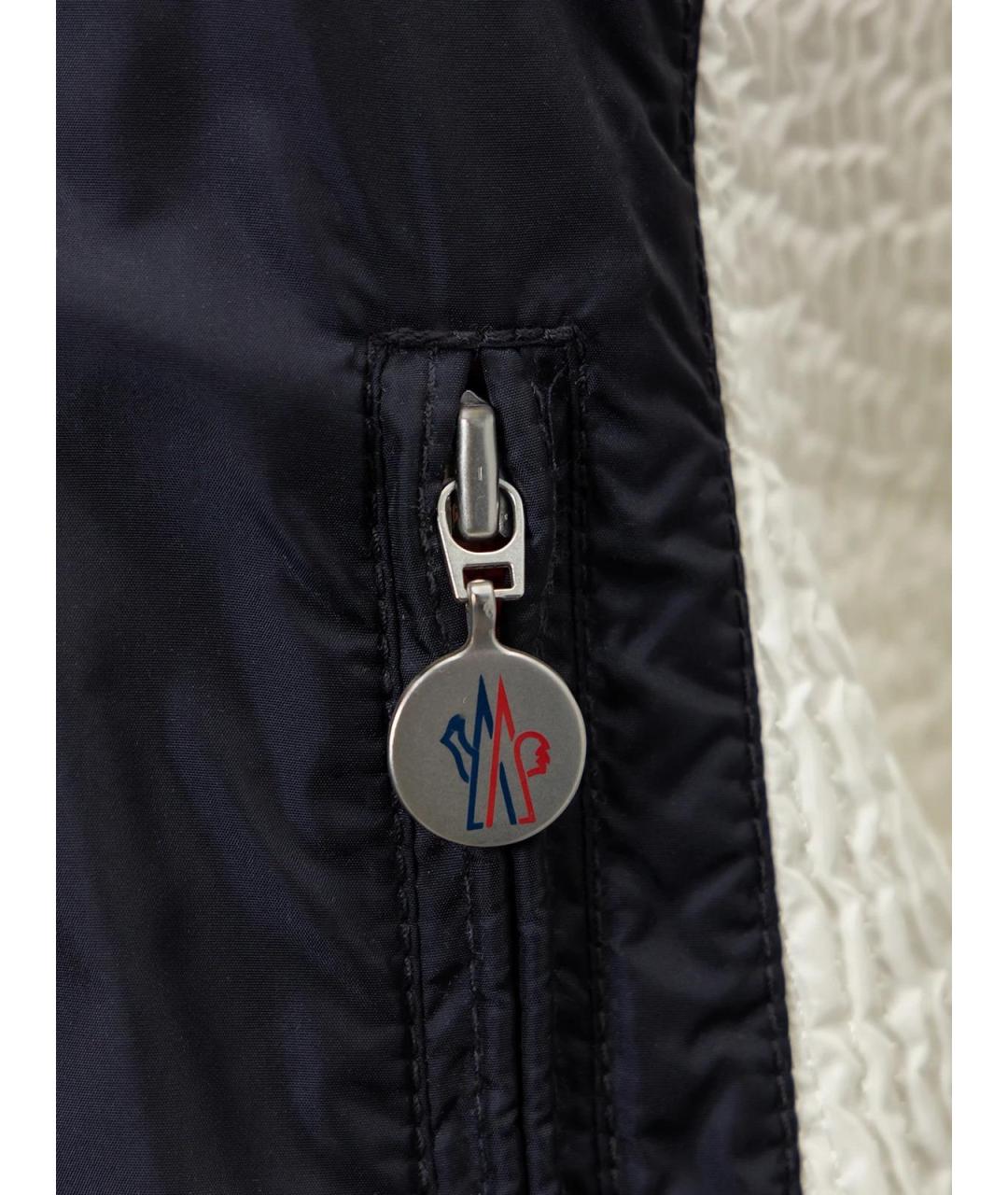 MONCLER Синяя полиэстеровая куртка, фото 3