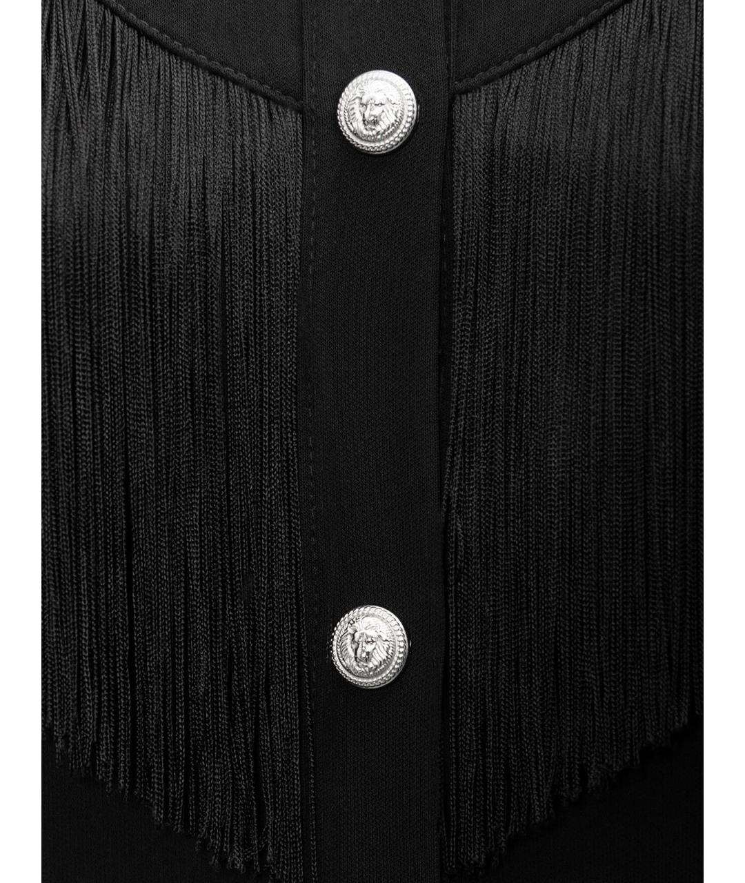 BALMAIN Черное вискозное повседневное платье, фото 3