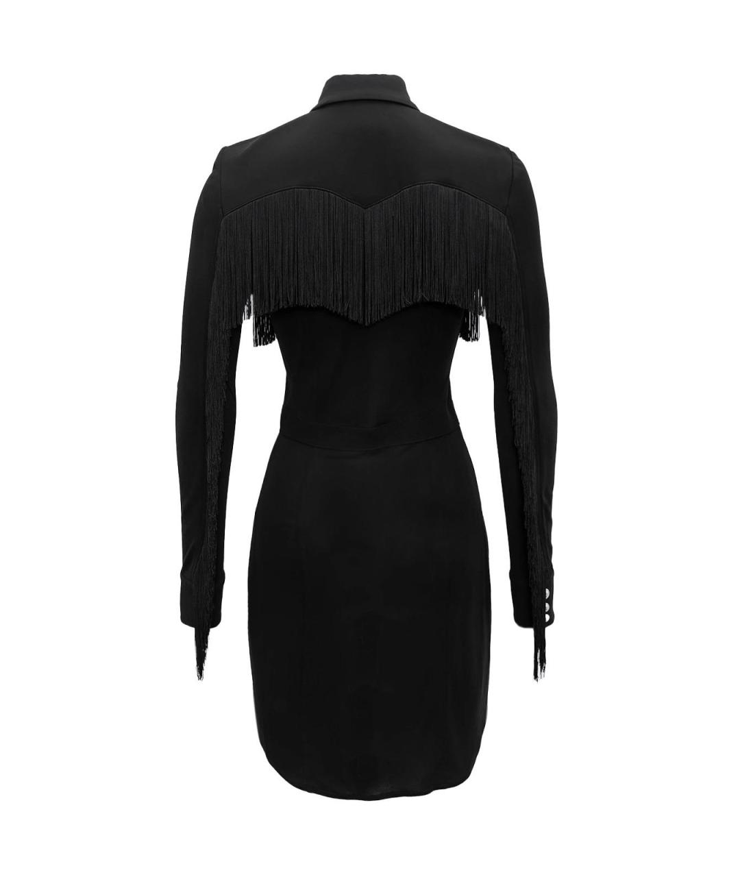 BALMAIN Черное вискозное повседневное платье, фото 2