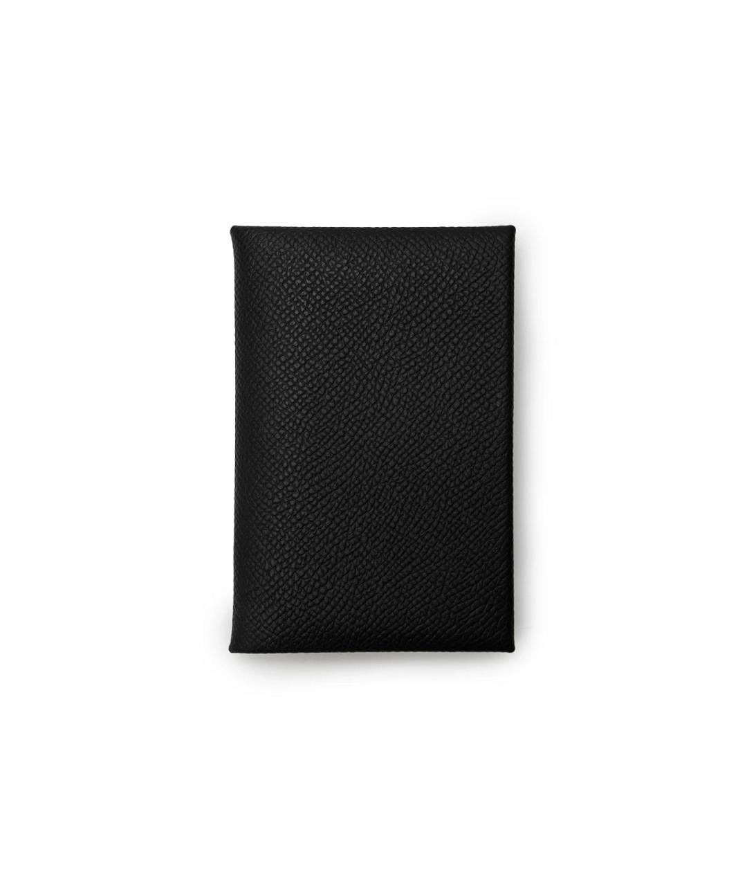 HERMES Черная кожаная визитница, фото 5