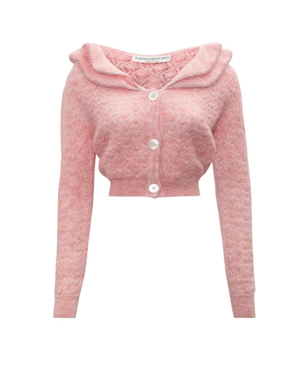 ALESSANDRA RICH Розовый шерстяной джемпер / свитер, фото 1