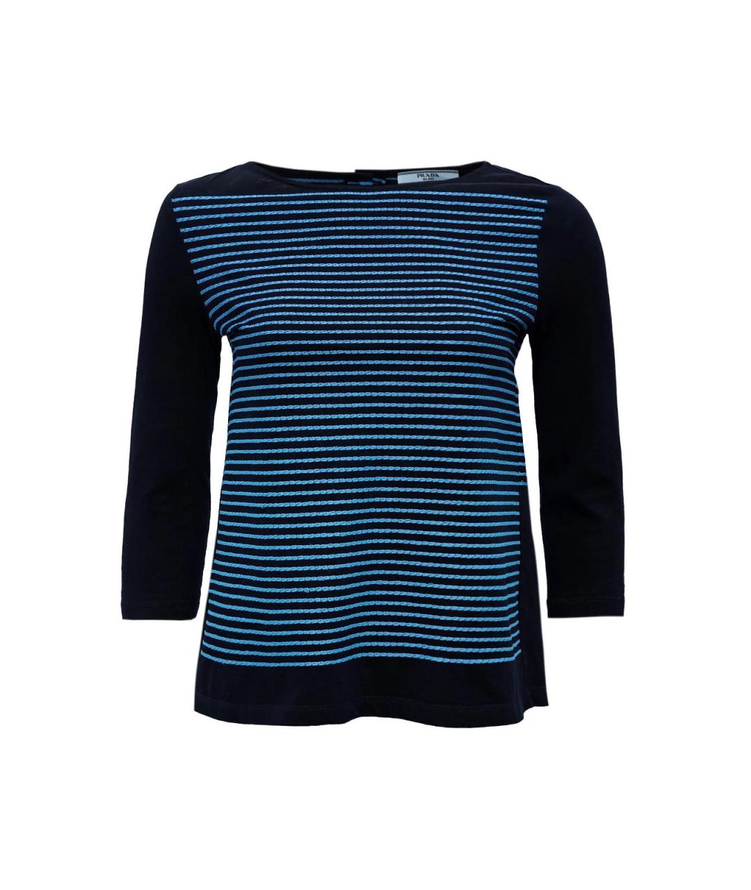 PRADA Синий хлопковый джемпер / свитер, фото 1