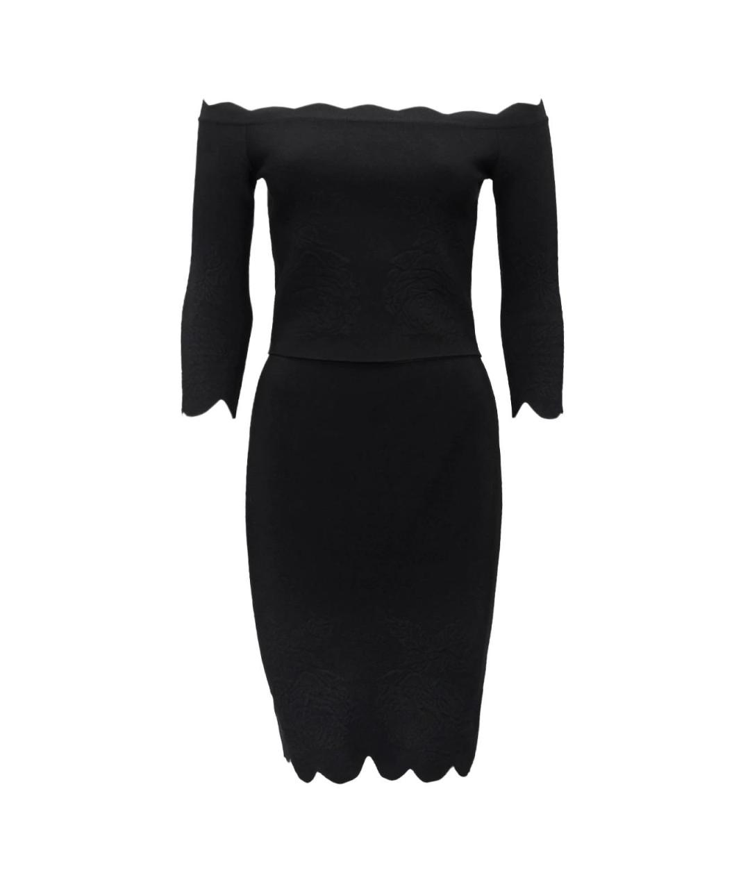 ALEXANDER MCQUEEN Черный вискозный костюм с юбками, фото 1